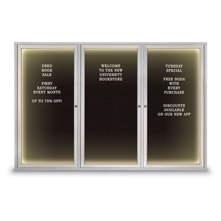 United Visual Products Indoor Enclosed Combo Board, 42"x32", Black Frame/Burgundy & Blue Spruce UVCB4232B-BURGUN-BLSPRU